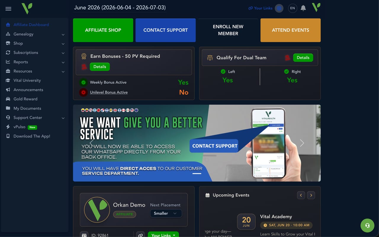 Custom Direct Sales CRM screenshot